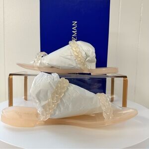 Stuart Weitzman Clear Braided Sandals